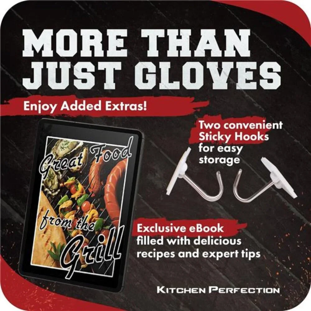 Silicone Smoker Oven Gloves Extreme Heat Resistant BBQ Gloves Waterproof